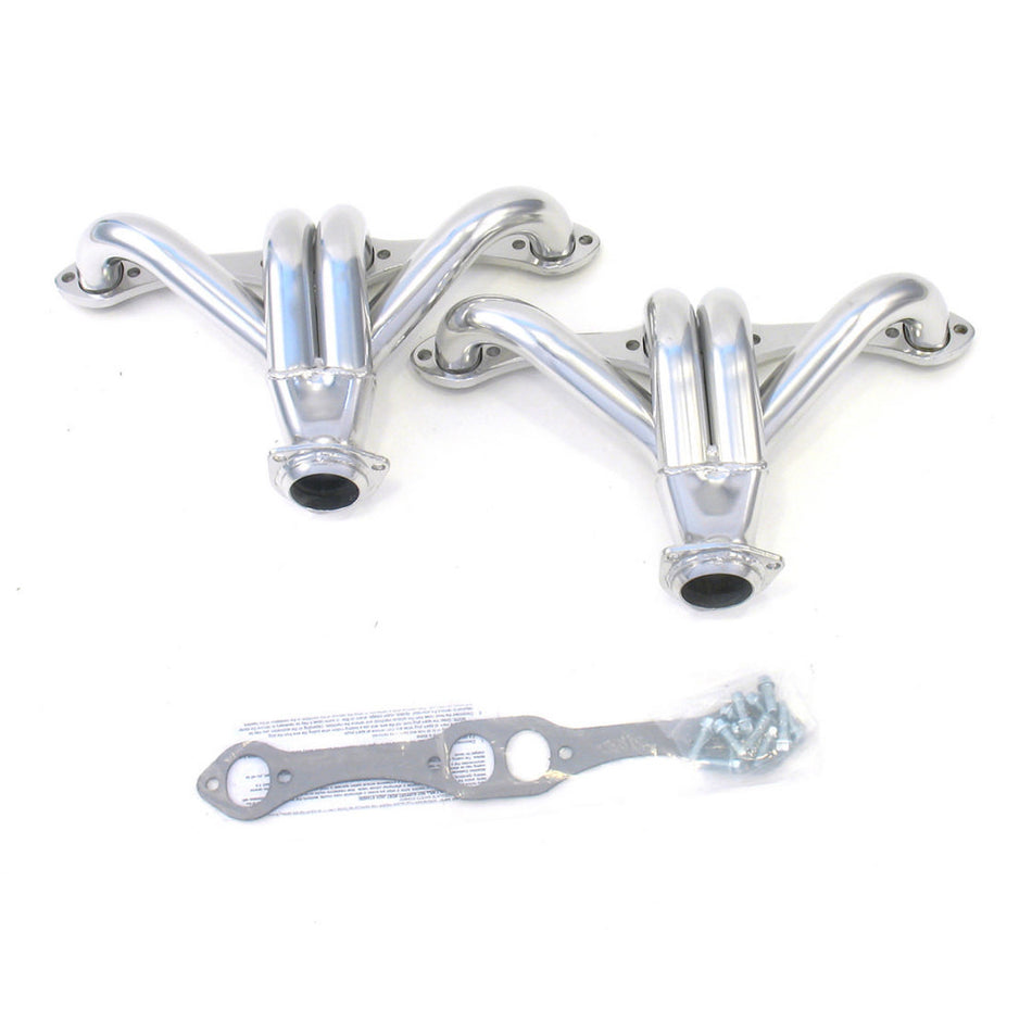 Patriot Exhaust Tight Tuck Headers - 1.625 in Primary - 2.5 in Collector - Metallic Ceramic - Small Block Chevy - Universal H8019-1 - Pair