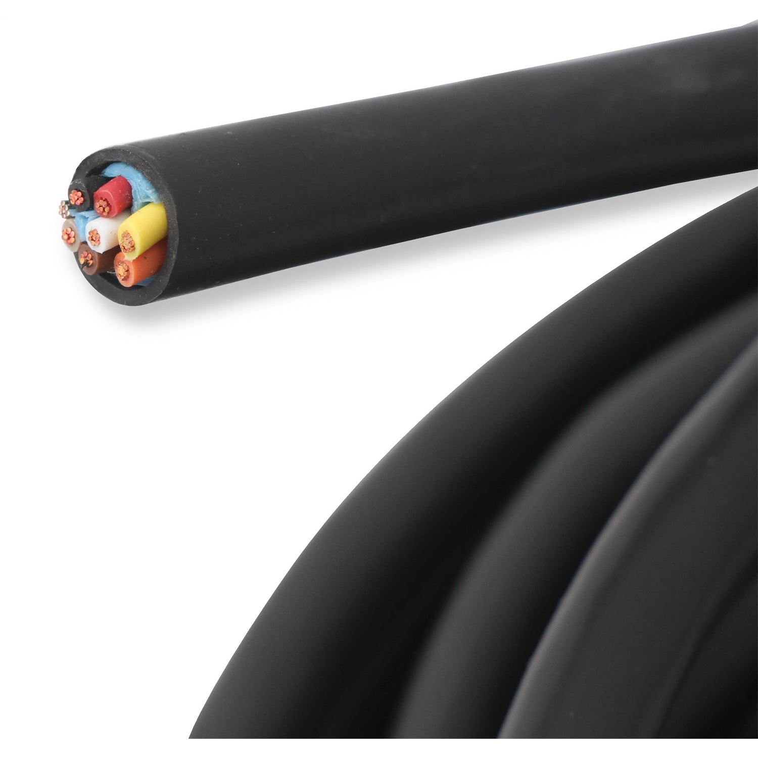 Holley EFI 20 Gauge Wire - 25 Ft. . Roll - 7 Conductor - Plastic Insulation - Copper - Black