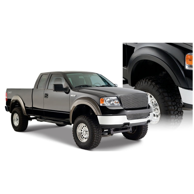 Bushwacker Extend-A-Fender Front / Rear Fender Flare - 2 in Wide - Black - Ford / Lincoln Fullsize Truck 2004-08