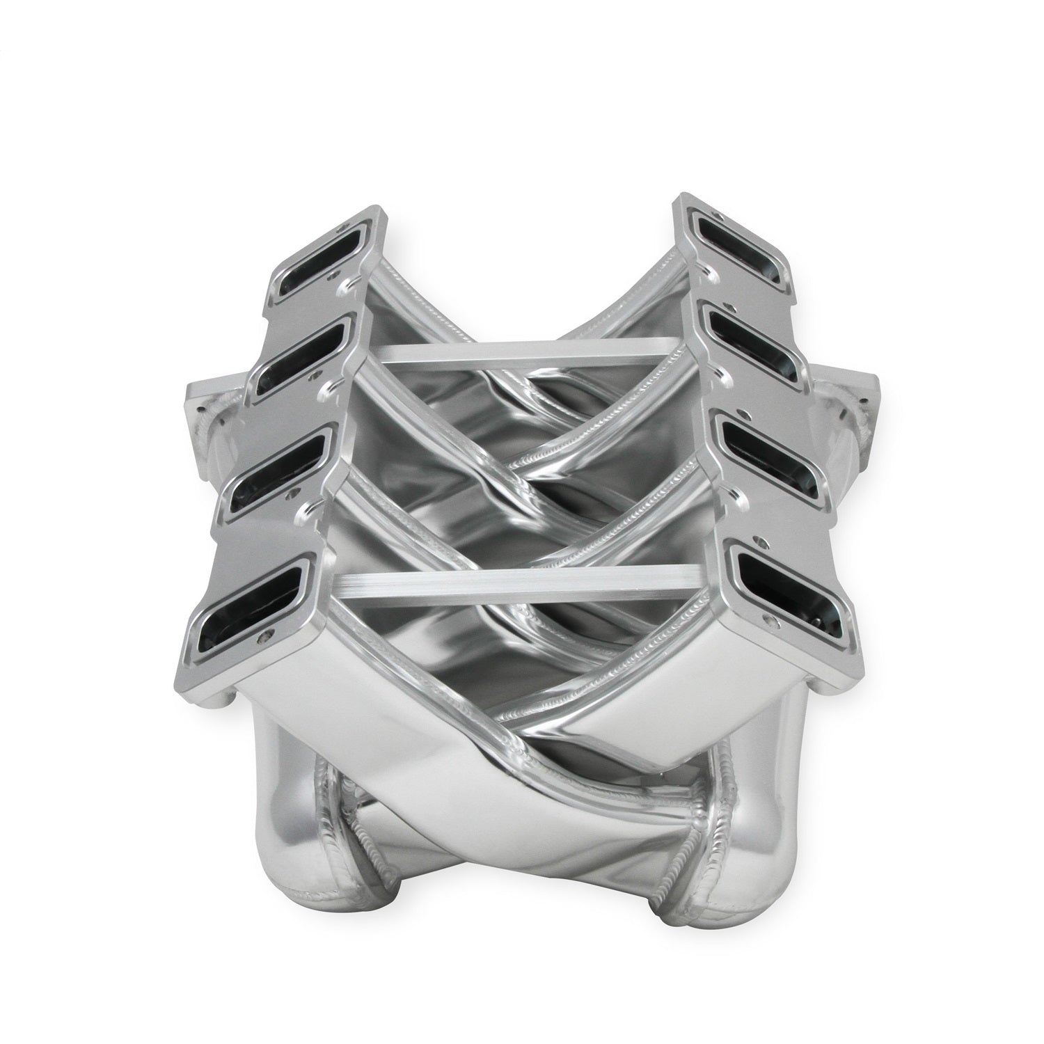 Sniper EFI Fabricated Intake Manifold - 102 mm Throttle Body Flange - Fuel Rail - Aluminum - Silver - GM LS-Series