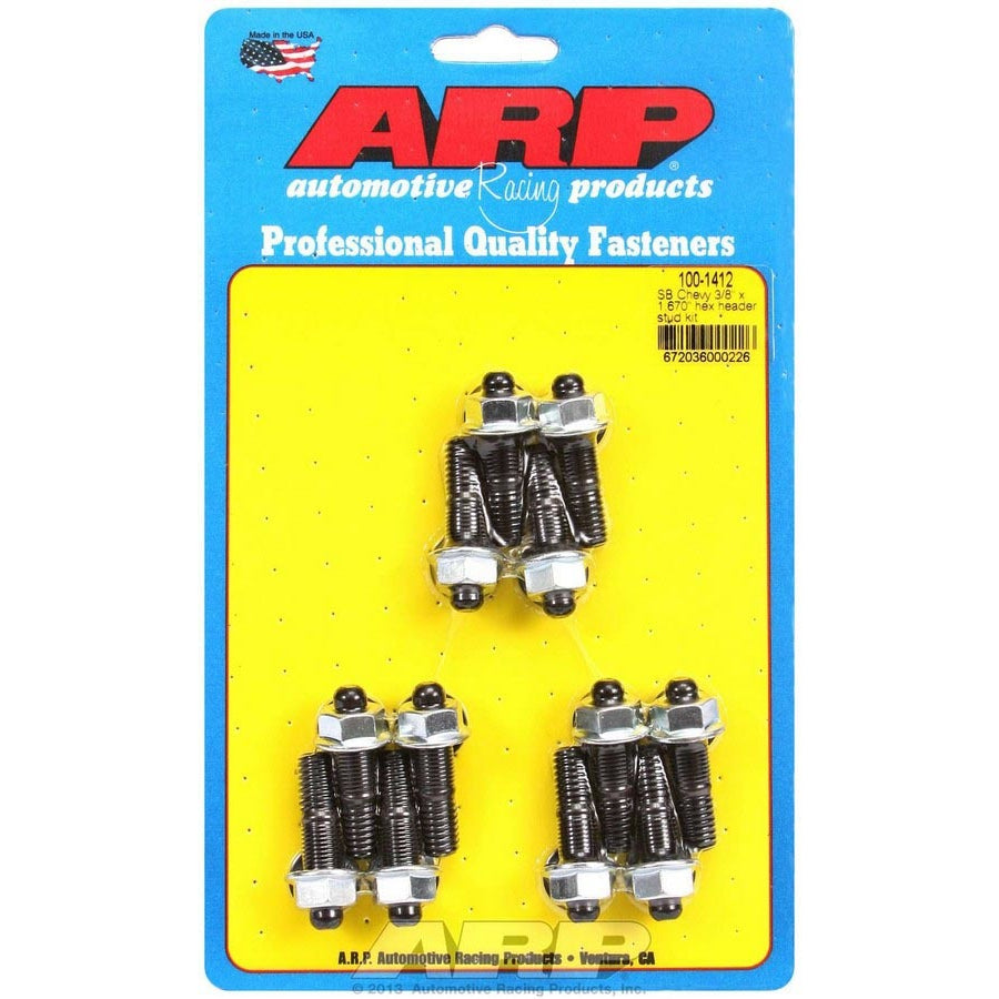 ARP Header Stud Kit - Hex - 3/8" x 1.670" OAL (12 Pieces)