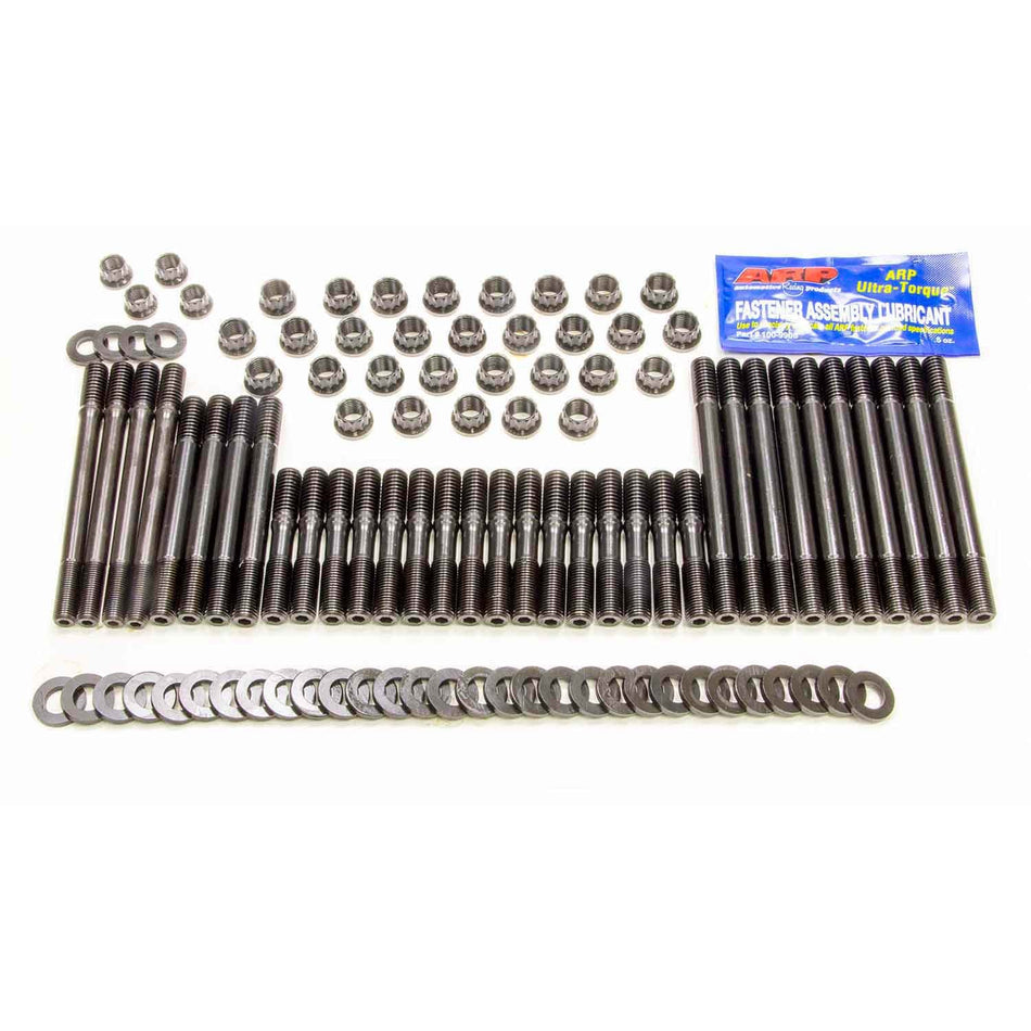 ARP Cylinder Head Stud Kit - 12 Point Nuts - Chromoly - Black Oxide - Aftermarket Head - Small Block Chevy 234-4727