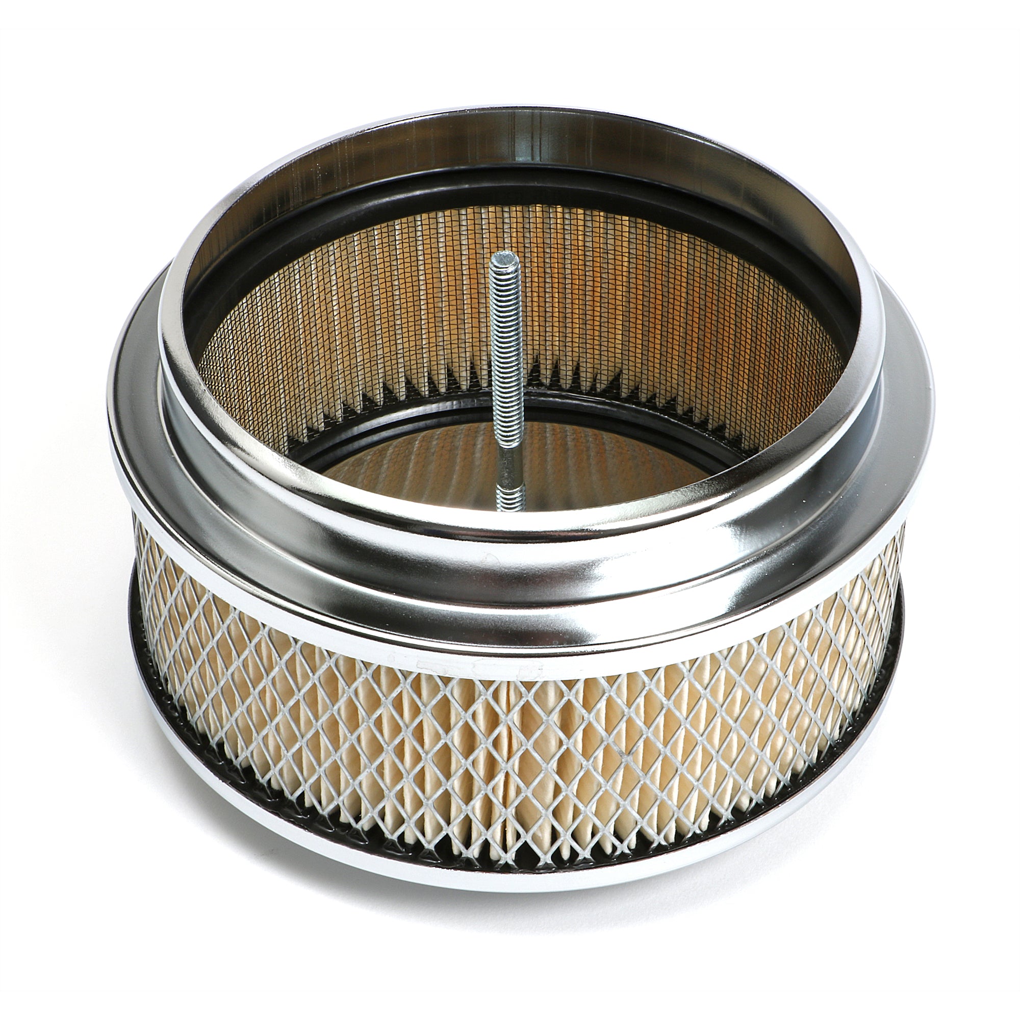 Trans-Dapt Chrome Air Cleaner - Muscle Car Style - 6 3/8" Diameter
