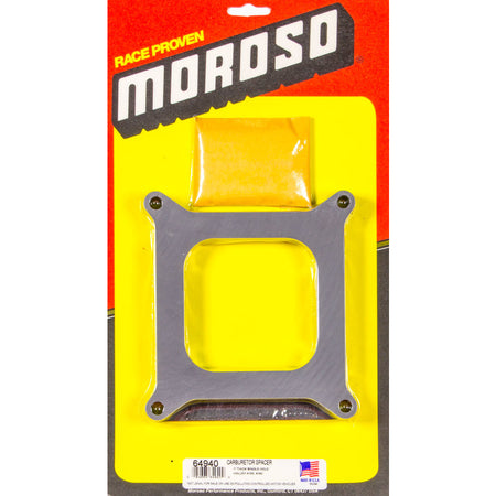 Moroso Plastic 1" Open Carburetor Spacer - Fits Holley 4150/4160 Bolt Pattern - Open Plenum Design