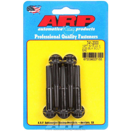 ARP 5/16-24" Thread Bolt 2" Long 3/8" 12 Point Head Chromoly - Black Oxide