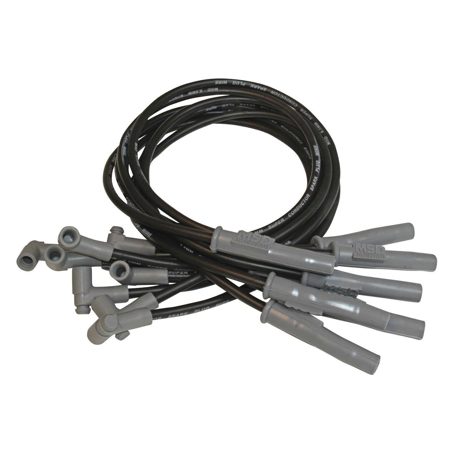 MSD Super Conductor Spiral Core 8.5 mm Spark Plug Wire Set - Black