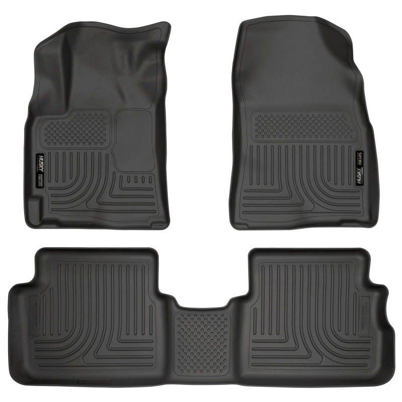 Husky Liners Front/2nd Seat Floor Liner Weatherbeater Plastic Black - Toyota Corolla 2009-13