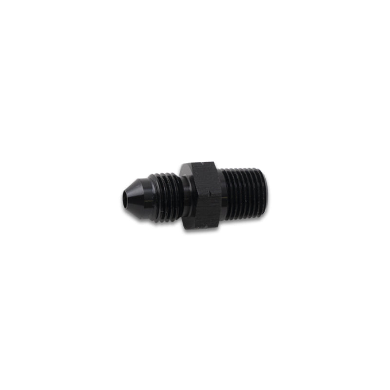 Vibrant Performance Straight 3 AN Male to 1/8-28 in BSPT Male Adapter - Black