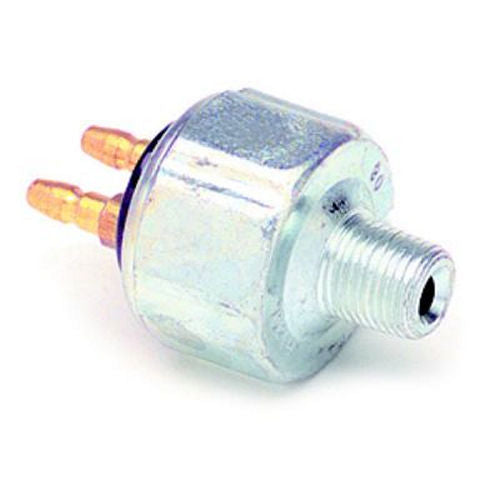 Painless Performance Pressure Type Brake Light Switch - 1/8 in NPT - Bullet Terminals - Zinc Oxide - Universal