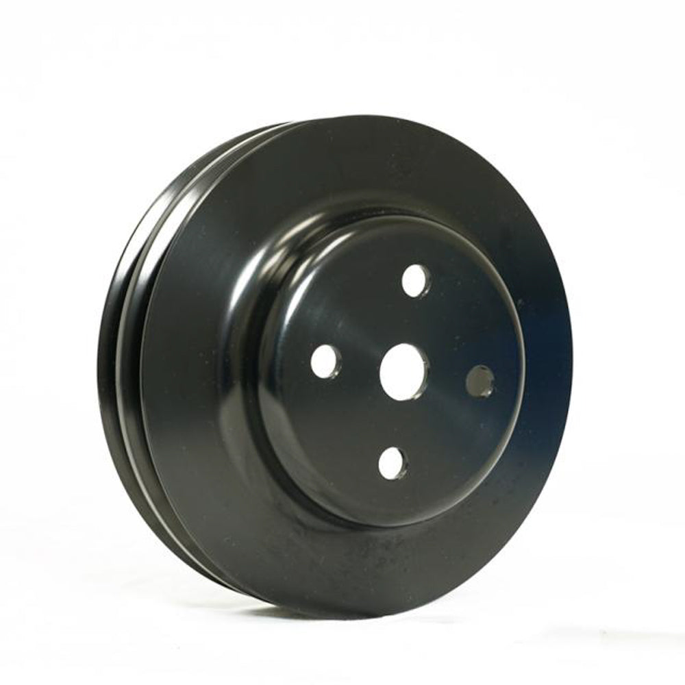 Vintage Air V-Belt Water Pump Pulley - 2 Groove - 5.8125" Diameter - Aluminum - Black - Mopar RB-Series