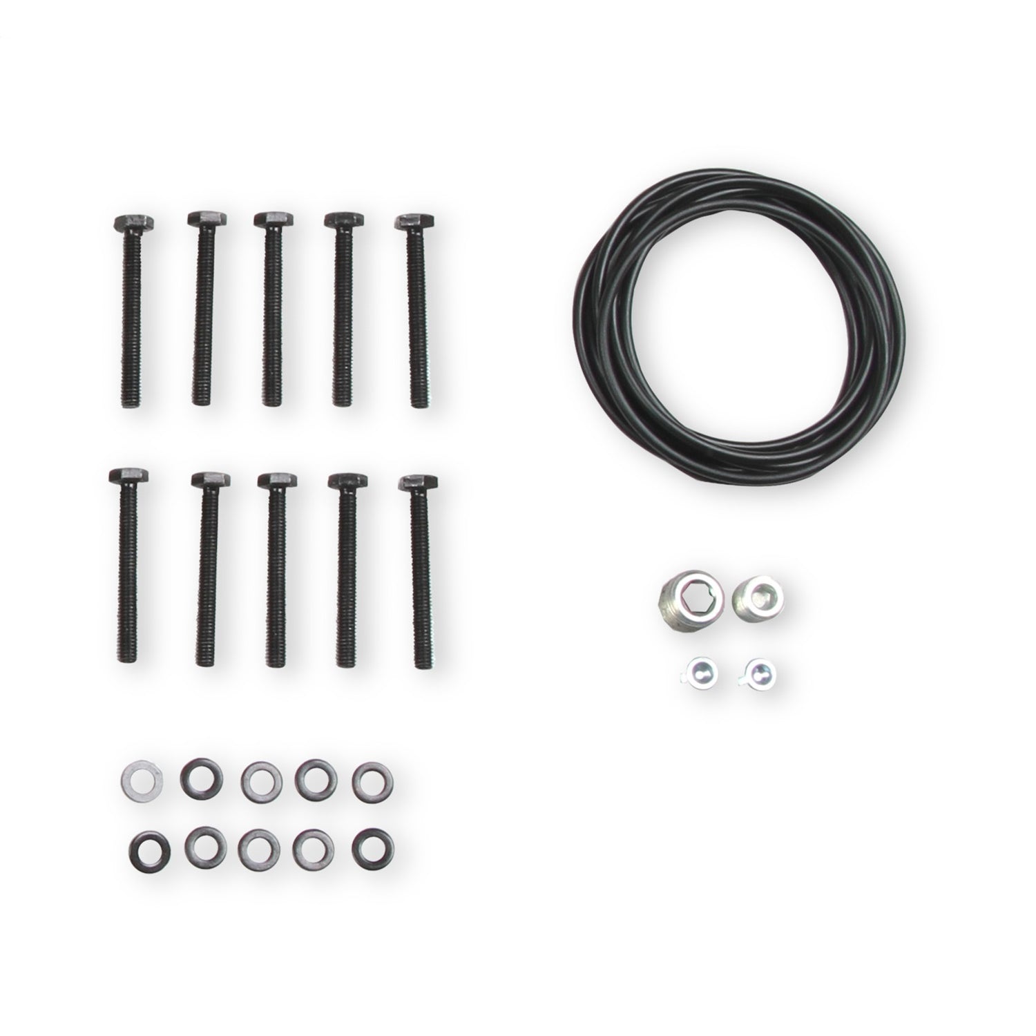 Holley EFI LS Split Intake Manifold - Square Bore - Single Plane - Black Ceramic - LS1/LS2/LS6 - GM LS-Series
