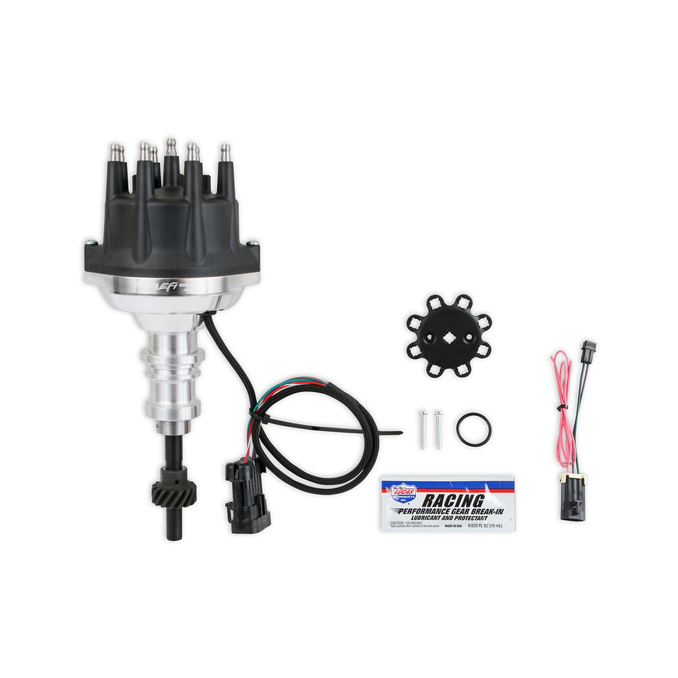 Holley EFI Dual Sync Distributor - Hall Effect - HEI Style Terminal - Clear - Small Block Ford