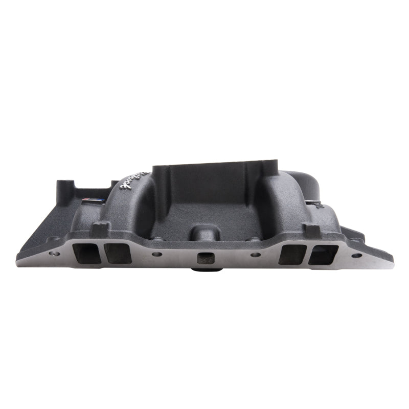 Edelbrock Performer RPM Intake Manifold Square Bore Dual Plane Aluminum - Black Powder Coat