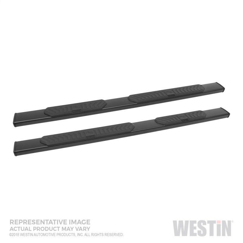 Westin R5 Oval Step Bars - 5 in OD - Black - GM Fullsize Truck 2019-21 Crew Cab (Pair)