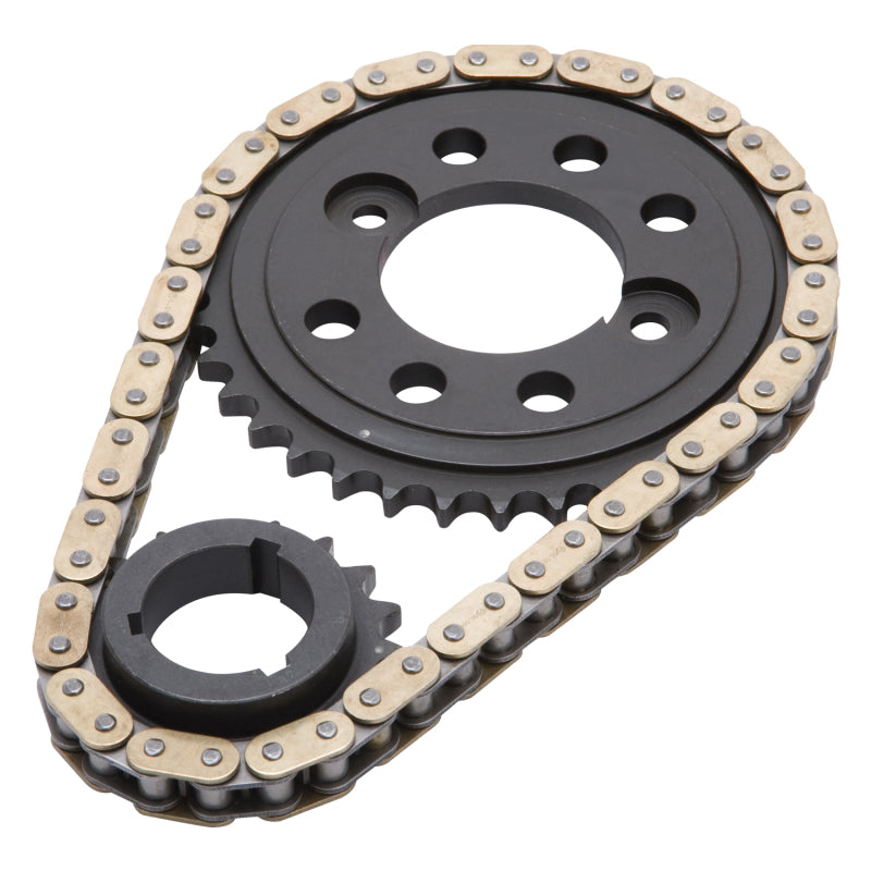 Edelbrock Performer-Link Double Roller Timing Chain Set - Keyway Adjustable - Billet Steel - Big Block Buick
