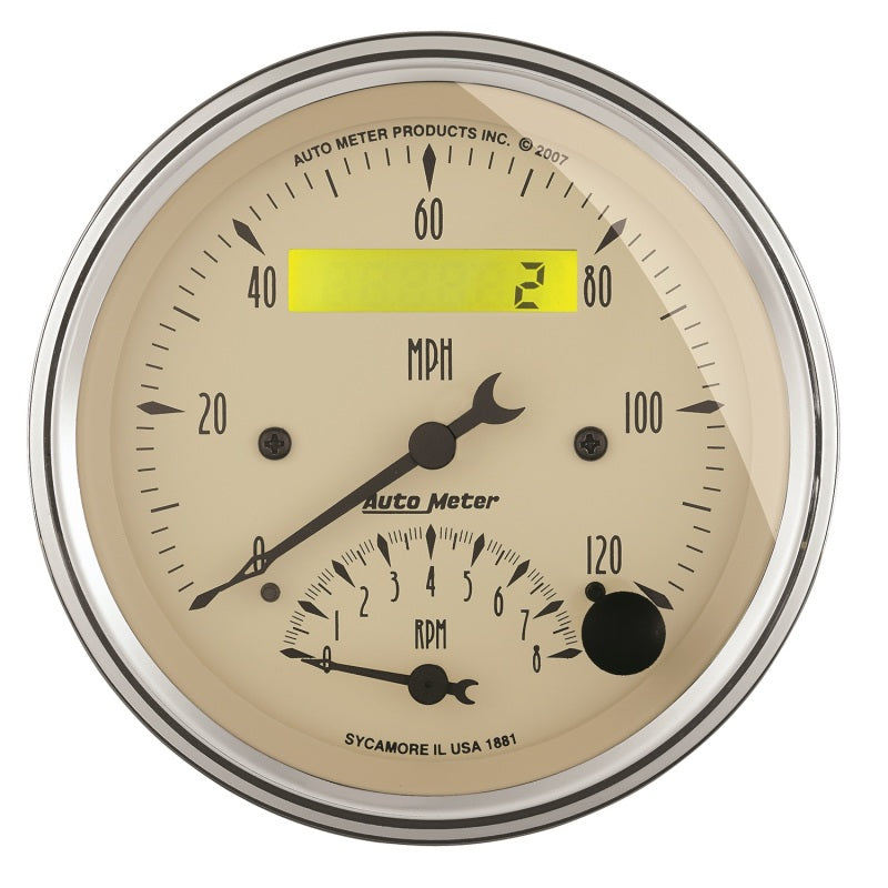 Auto Meter Antique Beige Tachometer / Speedometer Combo - 3-3/8 in.