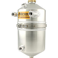 Peterson 4 Gallon Dry Sump Oil Tank w/ Dual Scavenge Inlet -12AN Female Fittings