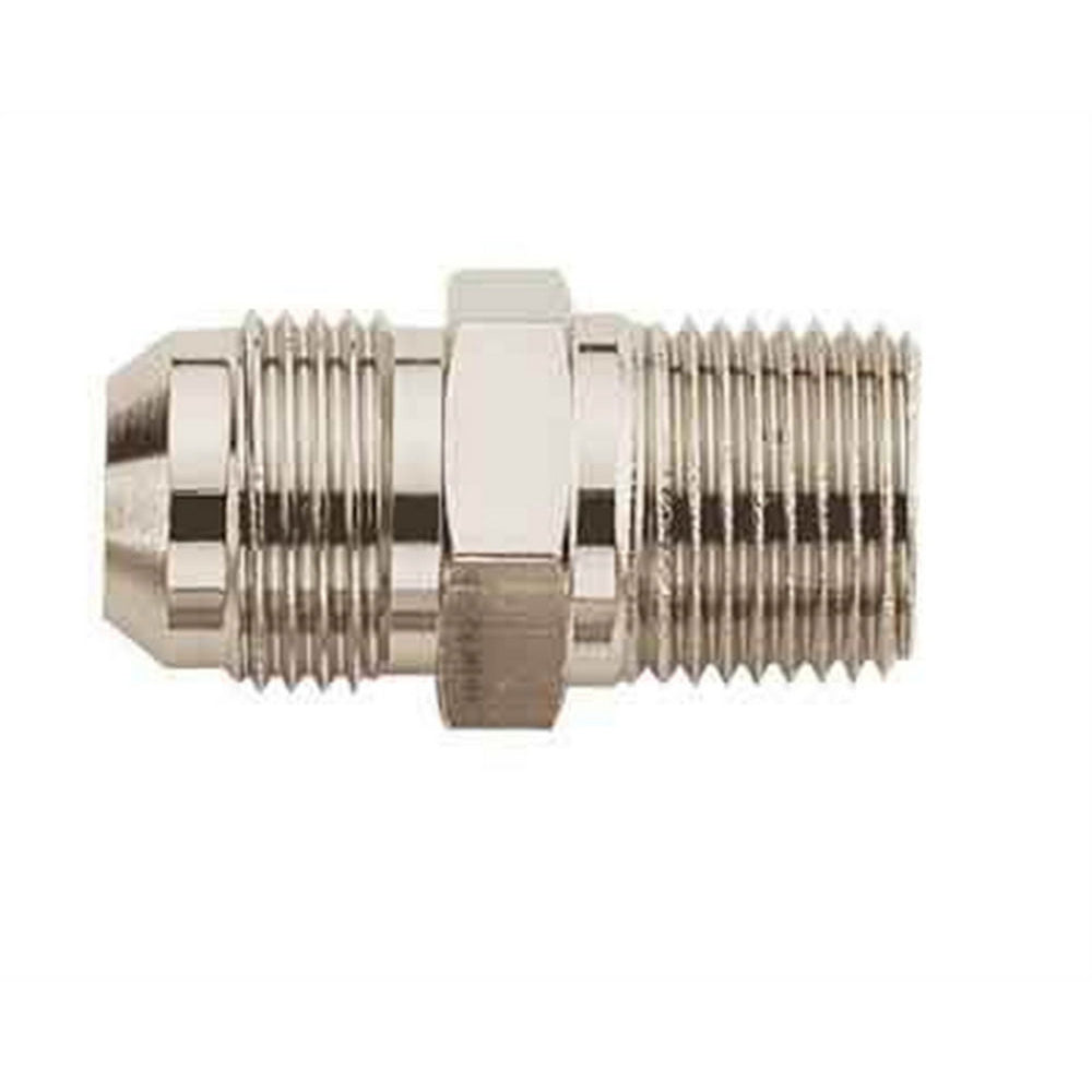 Aeroquip Aluminum -06 Male AN to 1/4" NPT Straight Adapter - Nickel Plated