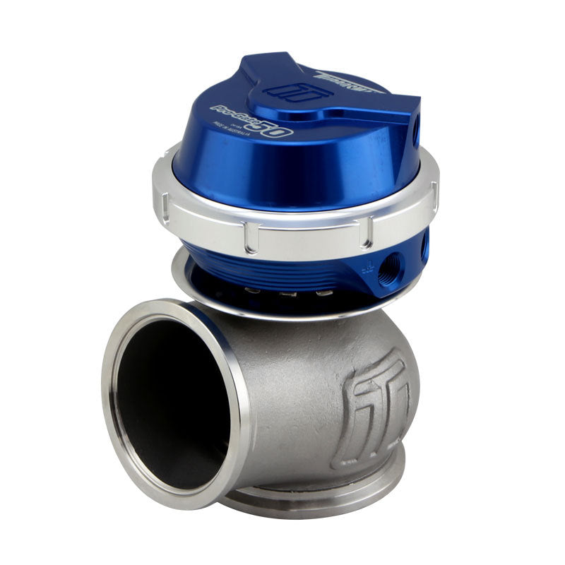 Turbosmart Pro-Gate 50 Wastegate - 7 psi Spring - 50 mm Diameter - Clamps / Flanges / Gaskets / Hardware - Blue - Universal