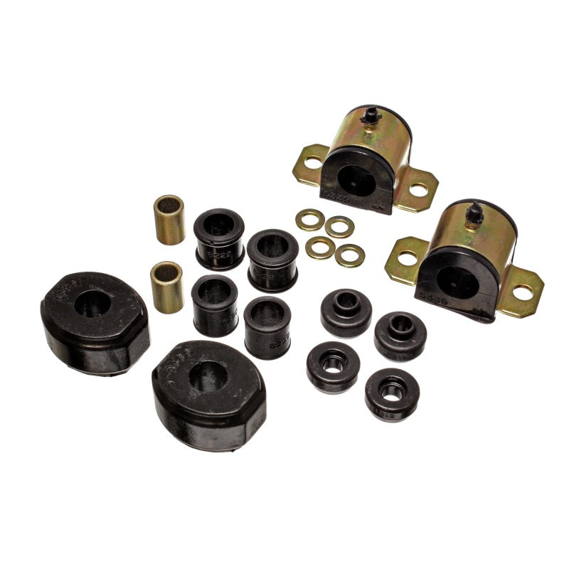 Energy Suspension Hyper-Flex Sway Bar Bushing - Front - Greasable - 15/16" Bar - Polyurethane/Steel - Black/Cadmium