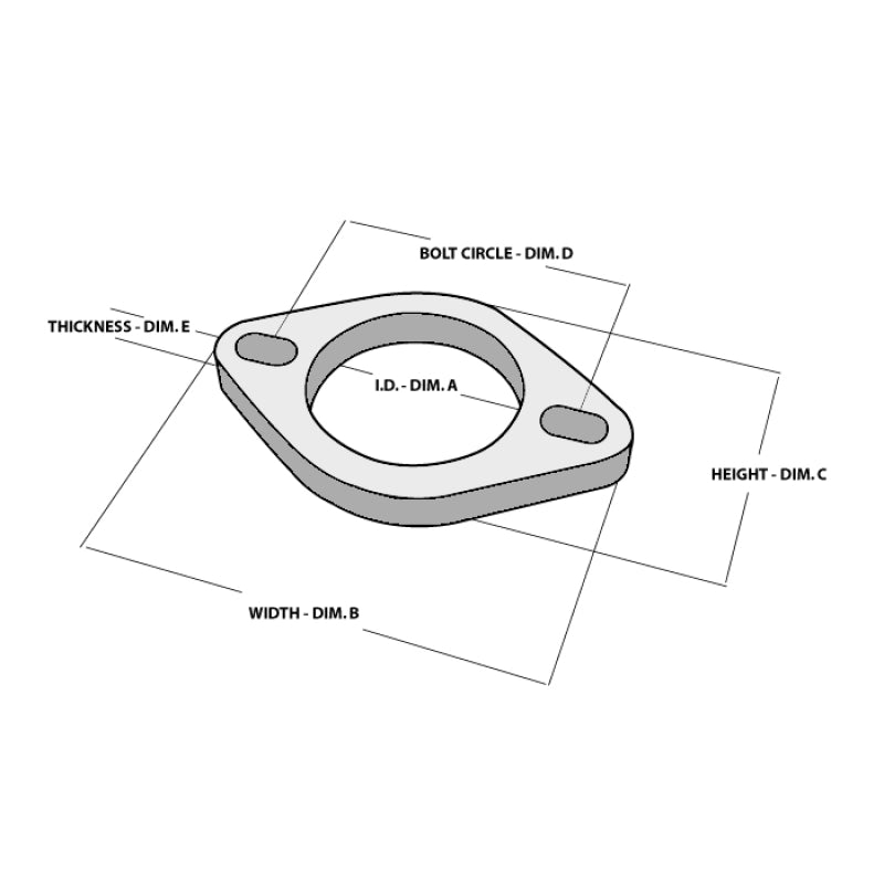 Vibrant Performance 2-Bolt Stainless Steel Exhaust Flange 2.5"