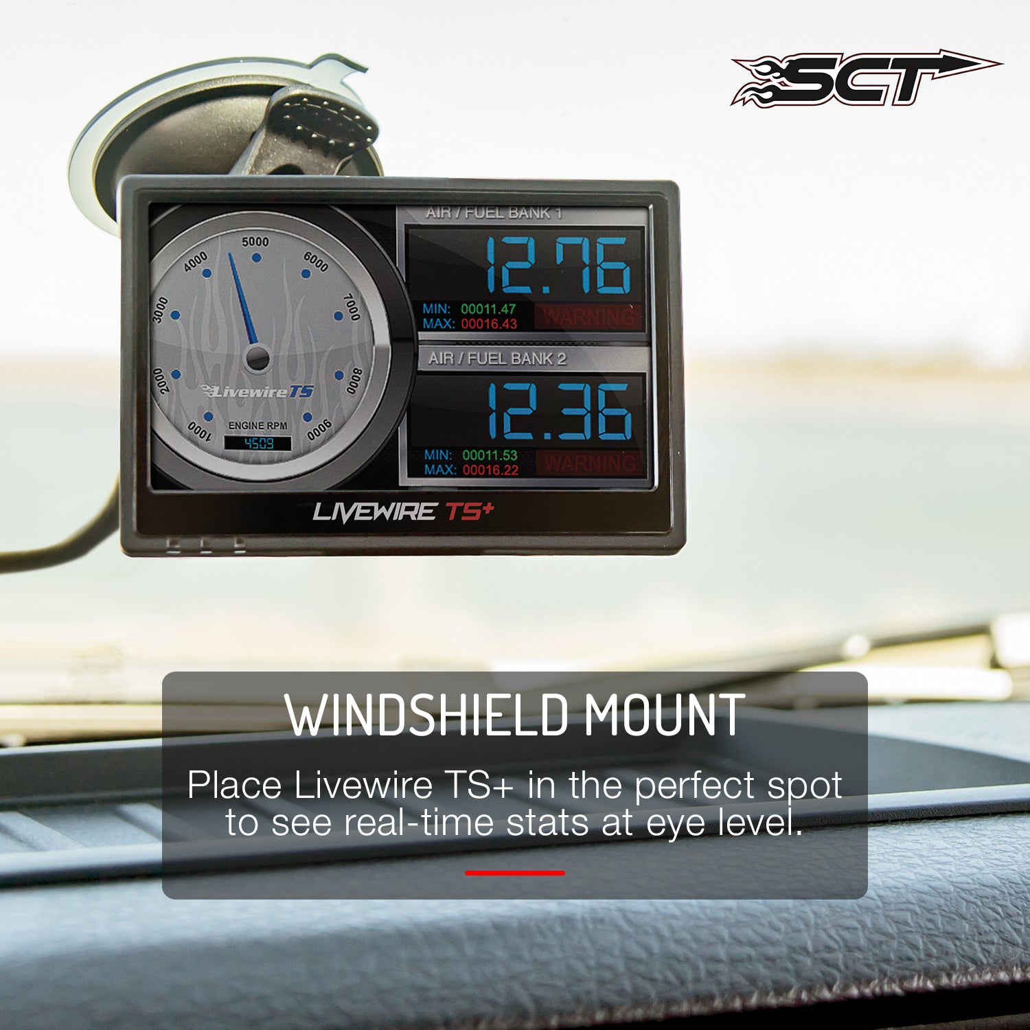 SCT Performance Livewire TS Plus Programmer Data Monitor Ford 4" Color Touch Screen - Each