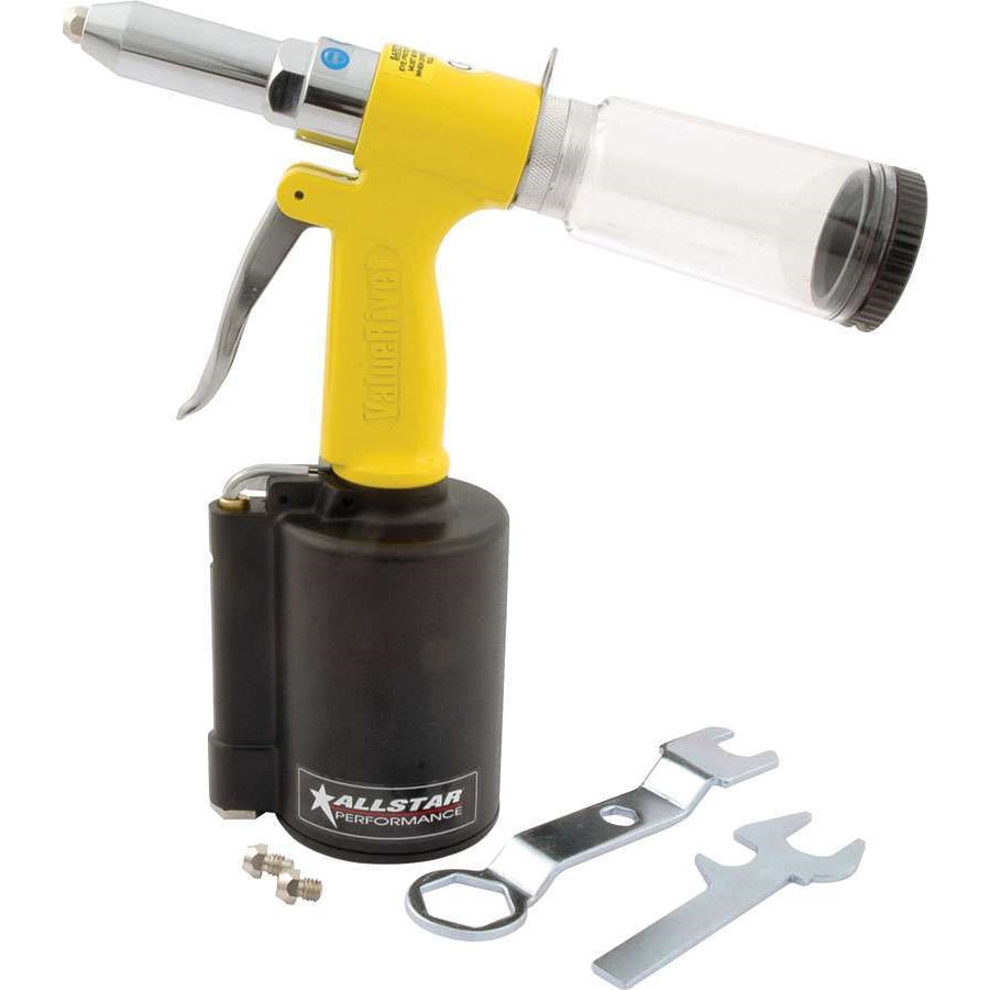 Allstar Performance Pneumatic Rivet Gun - 3/32 to 3/16 in OD Rivets - Black / Yellow