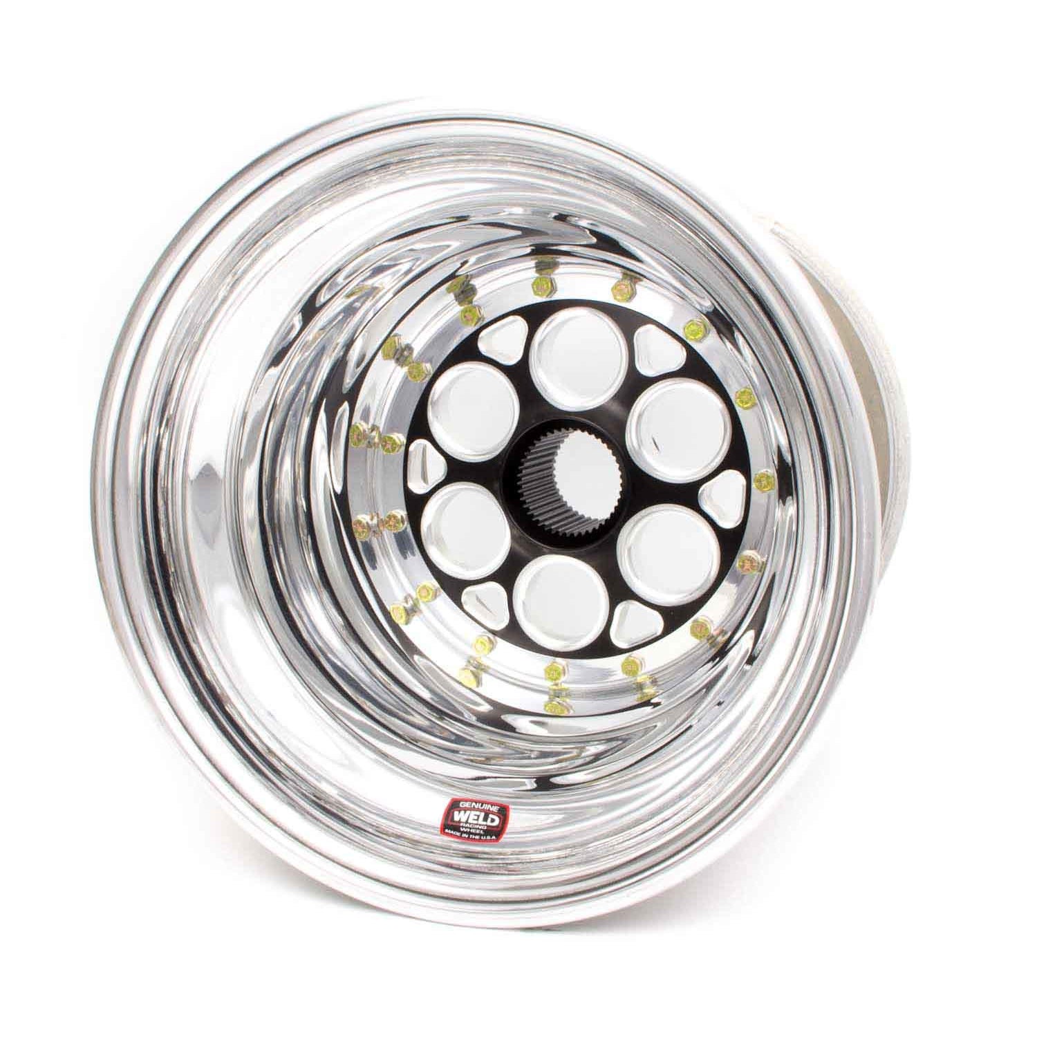 Weld Magnum Sprint Spline Inner Beadlock Wheel - Black Center - 15" x 15" - 42 Spline - 7" BS