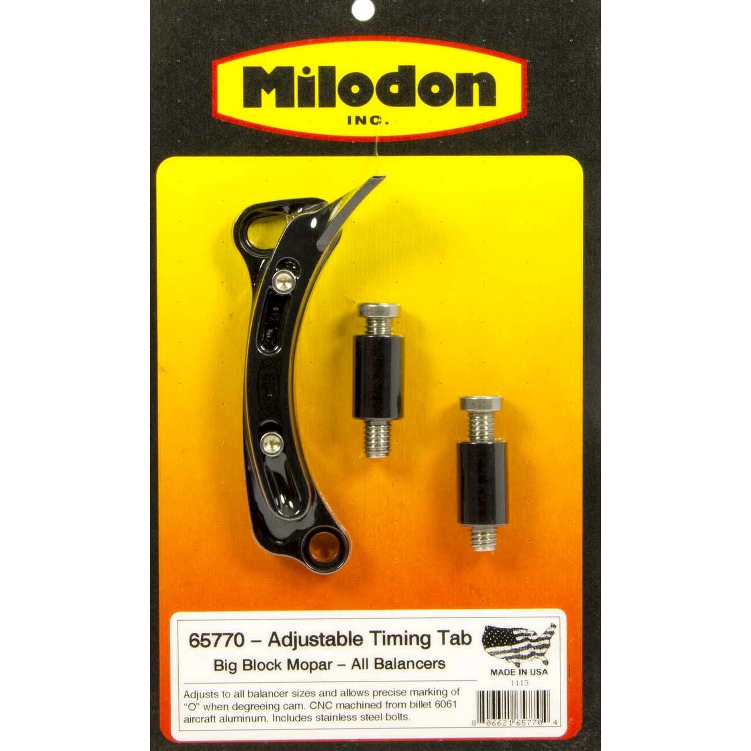 Milodon BB Chrysler Timing Pointer - All 6-8" Balancers