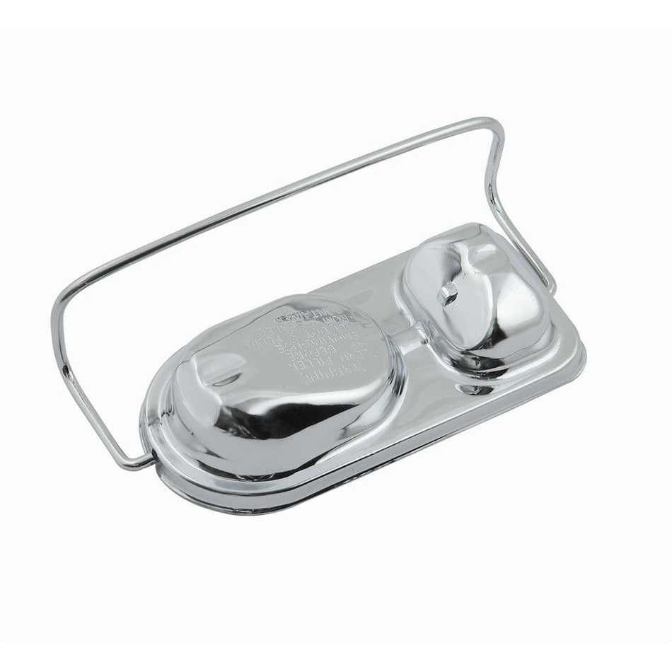 Mr. Gasket Single Bail Master Cylinder Cap - 2.75 x 5.75 in - Chrome - AMC / Ford Master Cylinders
