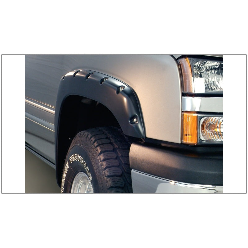 Bushwacker Pocket Style Front / Rear Fender Flare - 2 in Wide - Black - GM Fullsize Truck 2003-07