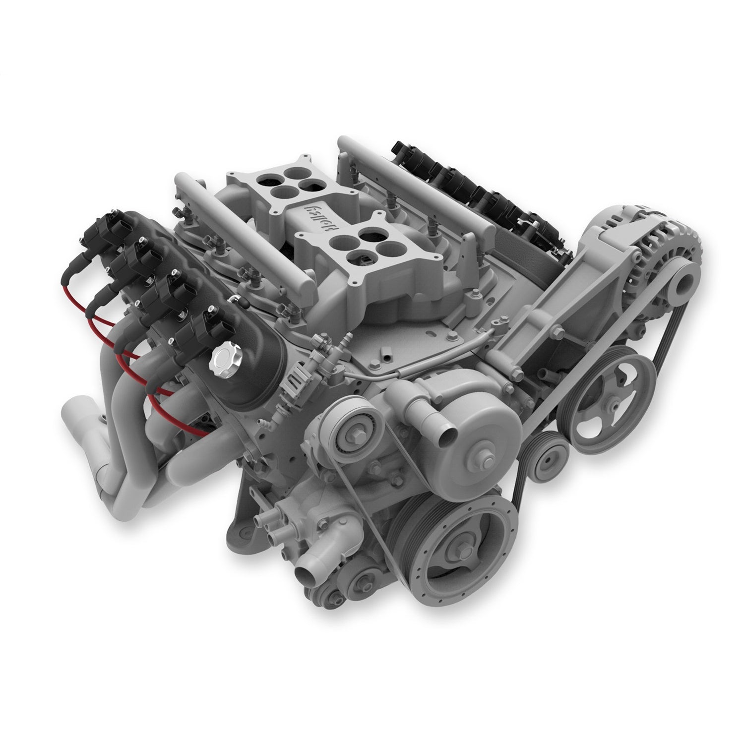 Holley Aluminum Tall LS Valve Covers - Satin Black - Black - GM LS-Series