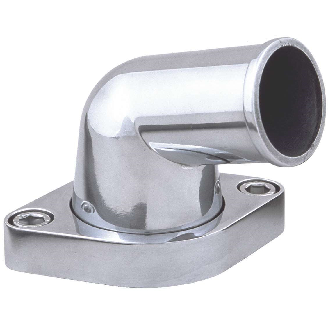 Trans-Dapt 75 Degree Water Neck - 1-1/2 in ID Hose - Swivel - Chrome - Chevy V8