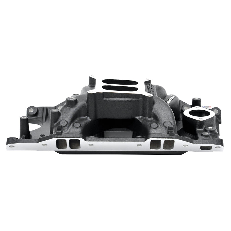 Edelbrock RPM Air-Gap 340 / 360 Square Bore Dual Plane Intake Manifold - Black Powder Coat - Small Block Mopar