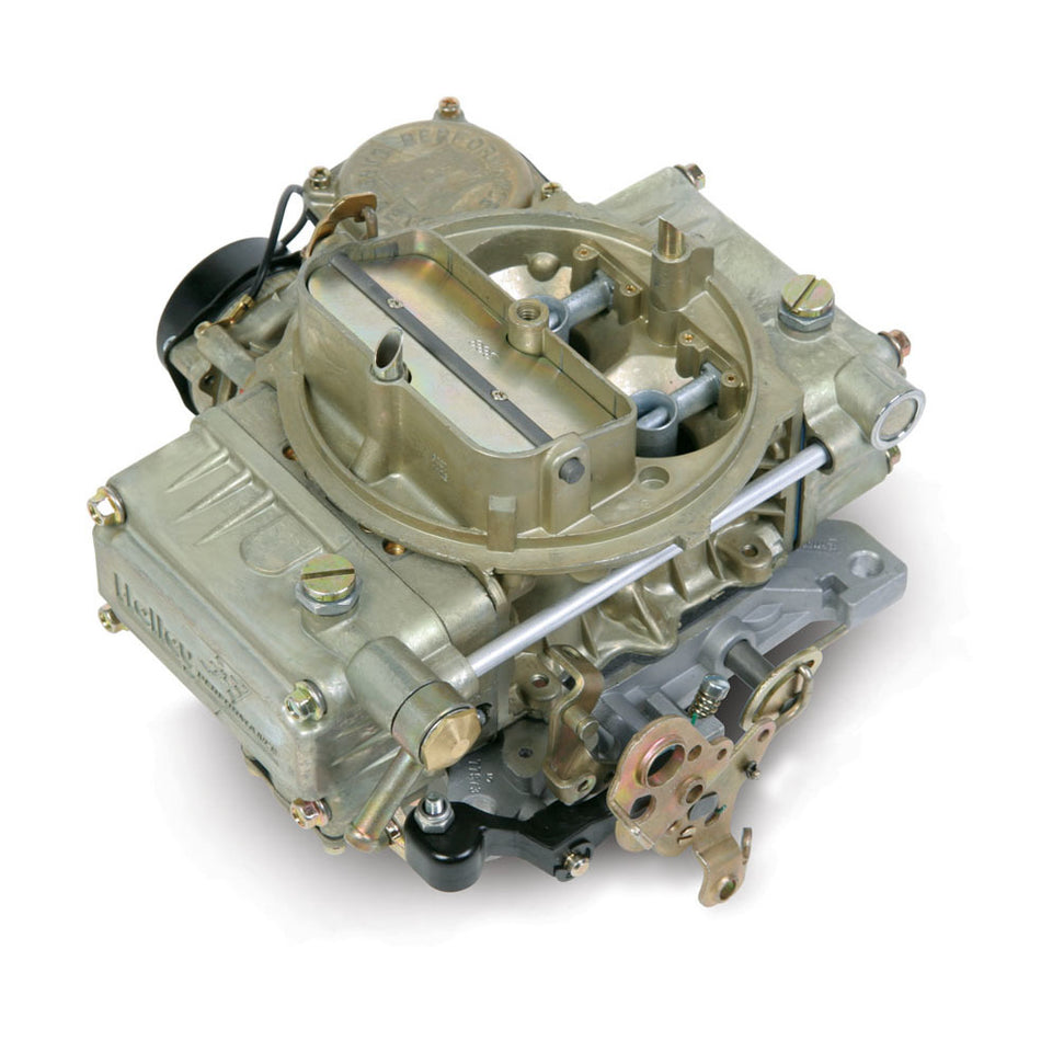 Holley Street Model 4160 390 CFM 4-Barrel Carburetor - Square Bore - Electric Choke - Vacuum Secondary - Single Inlet - Gold Chromate