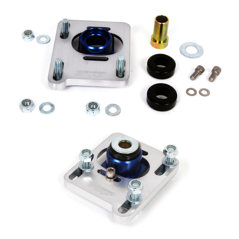 BBK Performance Strut Caster/Camber Plates Independent Caster/Camber Adjustment Aluminum Clear Anodize