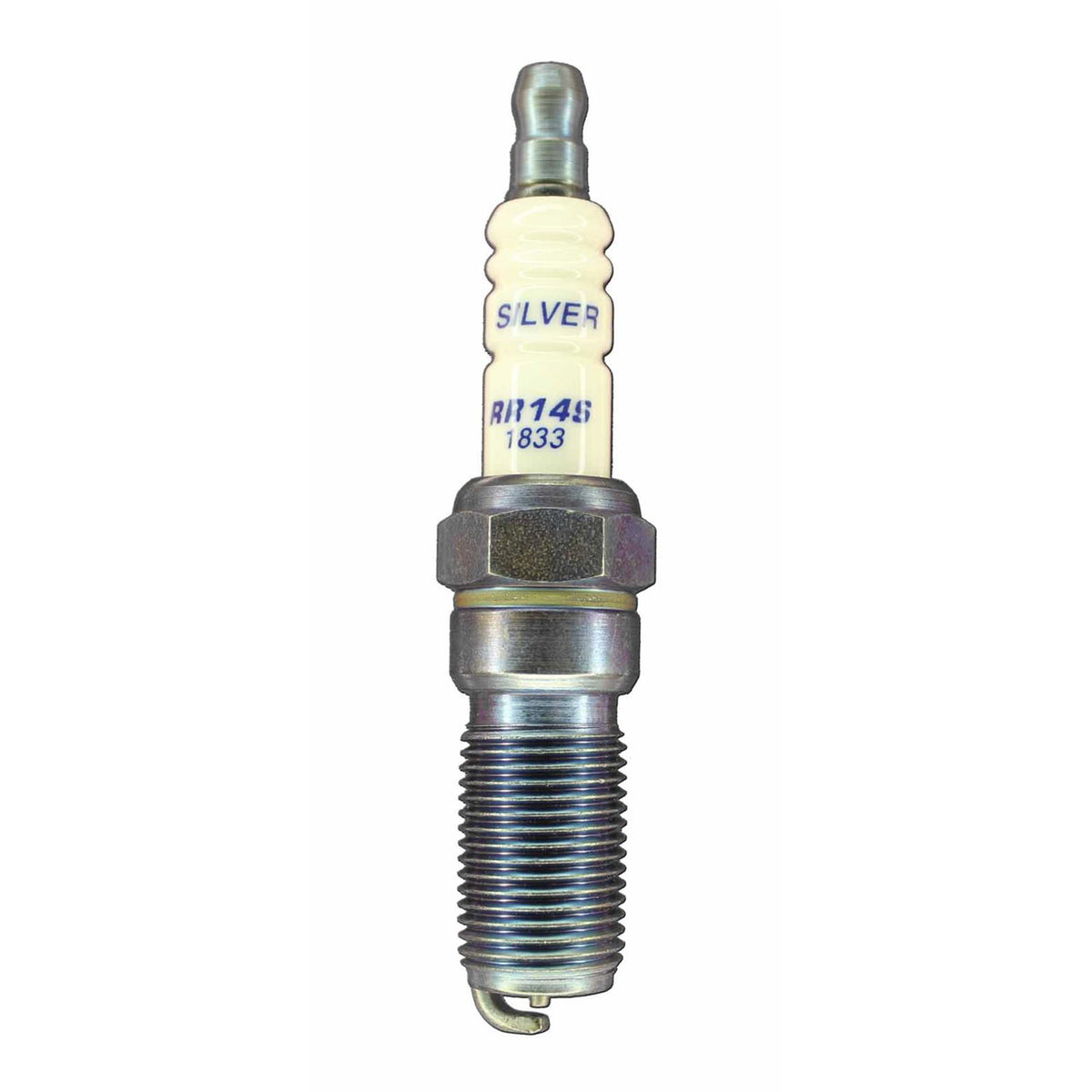 Brisk Silver Racing Spark Plug - 14 mm Thread - 25 mm R - Heat Range 14 - Tapered Seat - Resistor RR14S