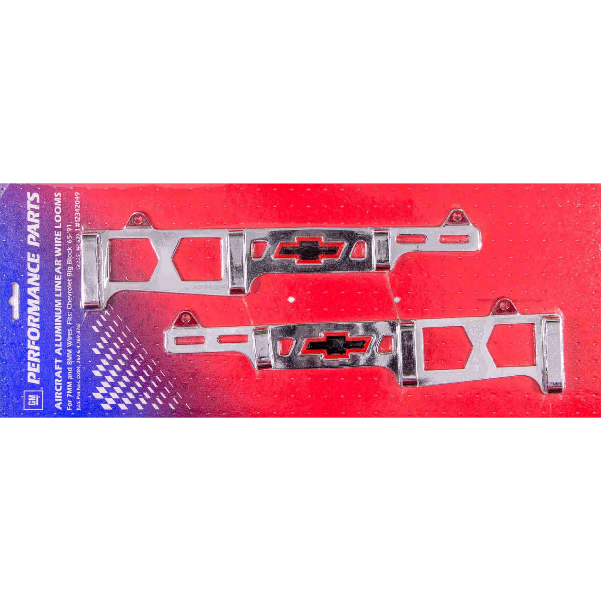 Proform Spark Plug Wire Loom - Valve Cover Mount - 7-8 mm - Chevy Bowtie Logo - Chrome - Big Block Chevy