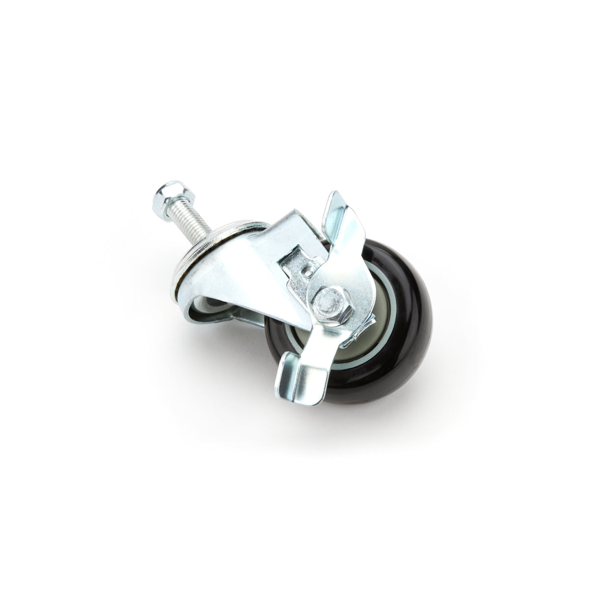 Ti22 Frame Stand Caster - 1/2 in Studs - Locking - 3 in Wheels - Black/Natural