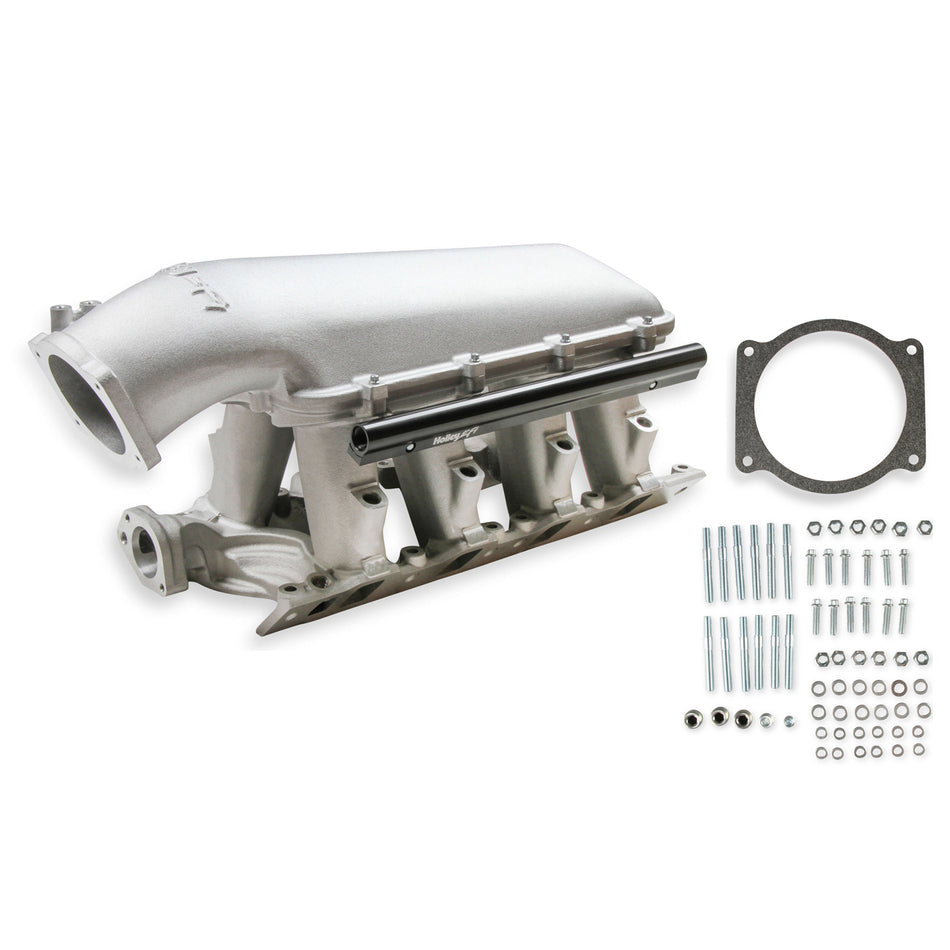 Holley EFI Hi-Ram EFI Intake Manifold - 95 mm LS Throttle Body Flange - Multi Port - Aluminum - Small Block Ford