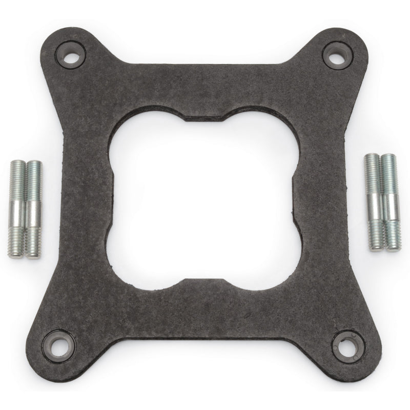Edelbrock Carburetor Base Plate Gasket - 4-Barrel - Open - Insulator - Composite - Square Bore