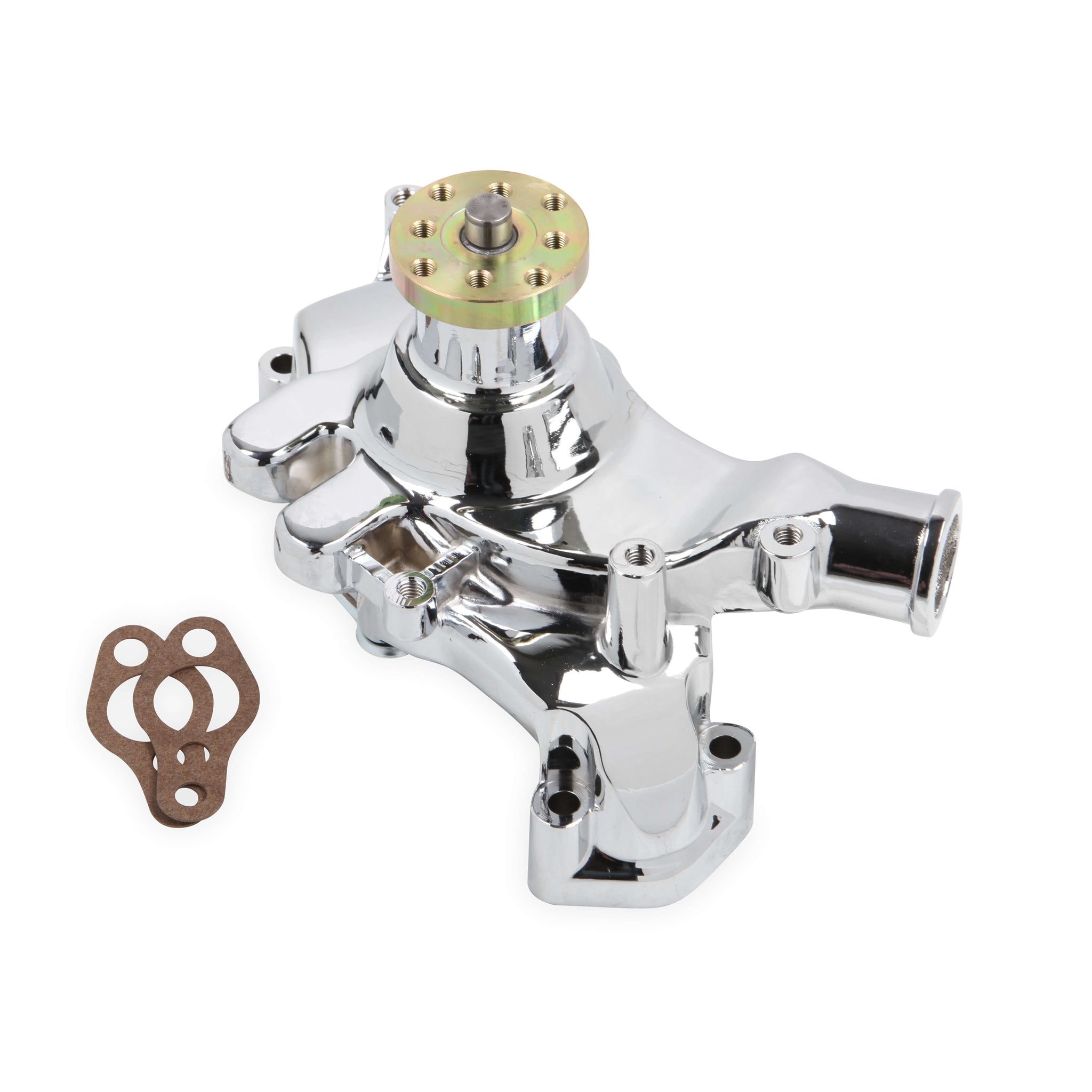 Mr. Gasket BBC Long Water Pump Alm. w/Chrome Finish