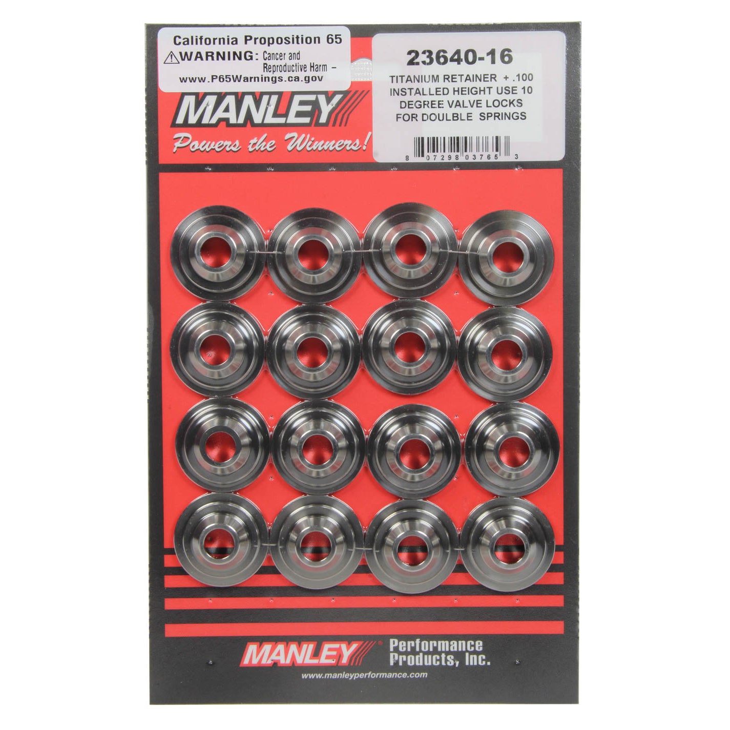 Manley 10 Degree Valve Spring Retainer - 1.175 in / 0.850 in OD Steps