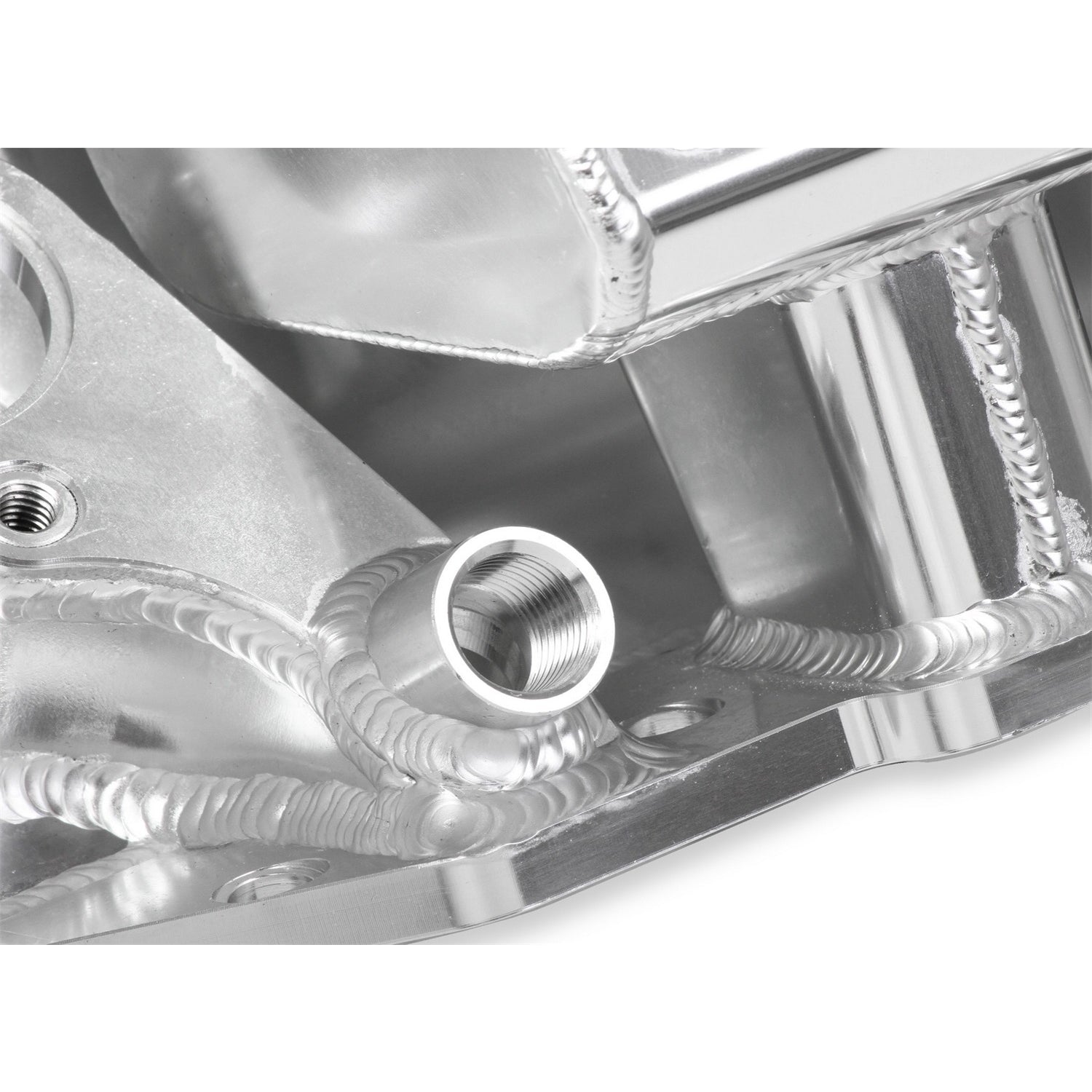 Sniper Fabricated Intake Manifold BBC Single Plane 2 x 4150 Silver with Sniper Logo