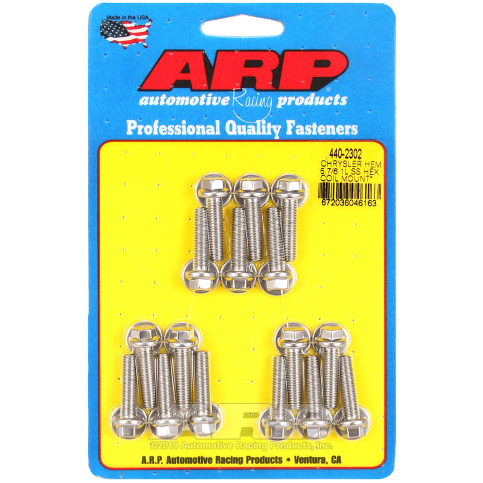 ARP Hex Head Coil Bracket Bolt Kit Stainless Polished Mopar Modular Hemi - Kit