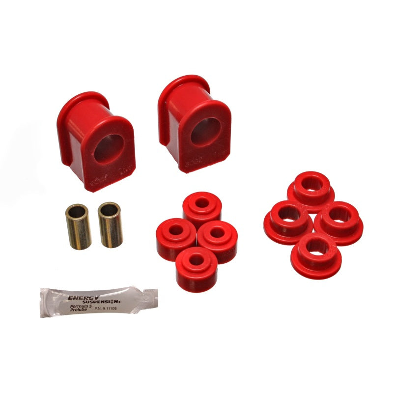 Energy Suspension Hyper-Flex Front / Rear Sway Bar Bushing - 1.125 in Bar - 2.5 in Tall - Red / Cadmium - Ford SUV / Truck