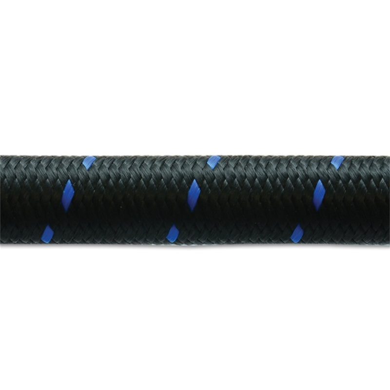 Vibrant Performance 5 Ft. Roll -12 AN Black Blue Nylon Braided Flex Hose