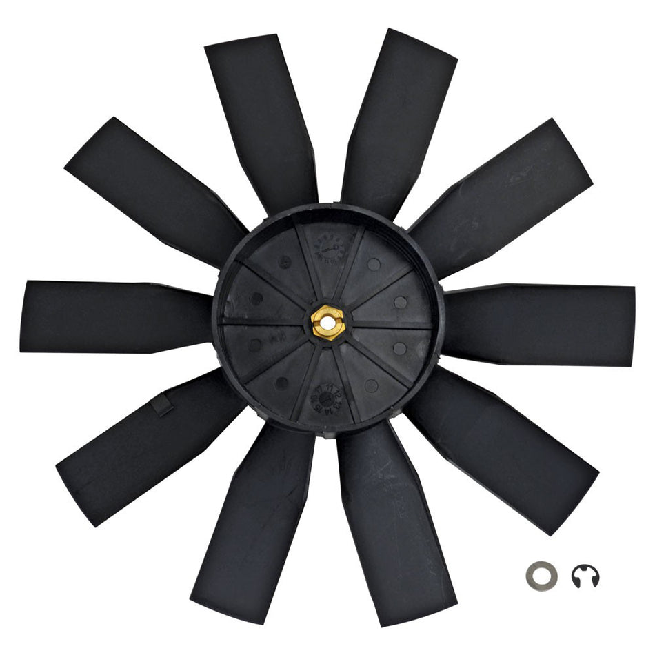 Flex-A-Lite Replacement Electric Fan Blade - 12" - Straight Blade - Plastic - Black - Flex-A-Lite Electric Fans