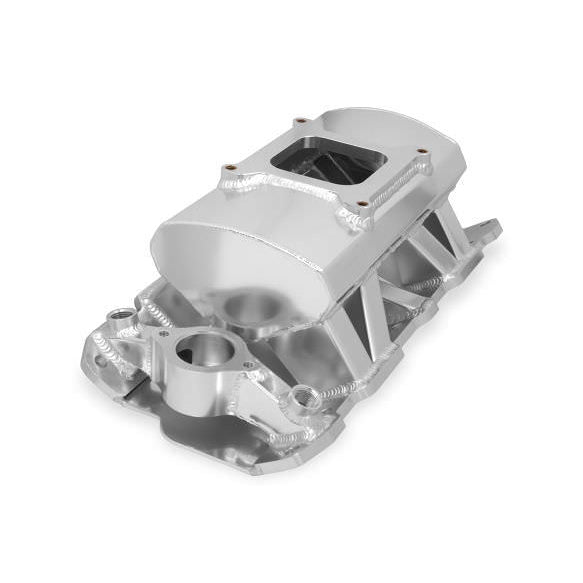 Holley Sniper Sniper Sheet Metal Fabricated Square Bore Single Plane Intake Manifold - Small Block Chevy
