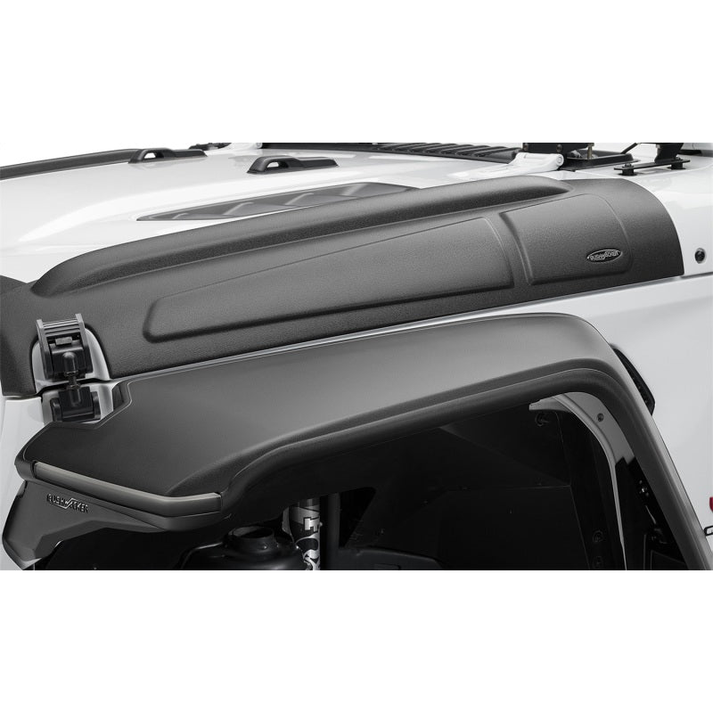 Bushwacker Trail Armor Hood Body Guard - Black - Jeep Wrangler 2018-22